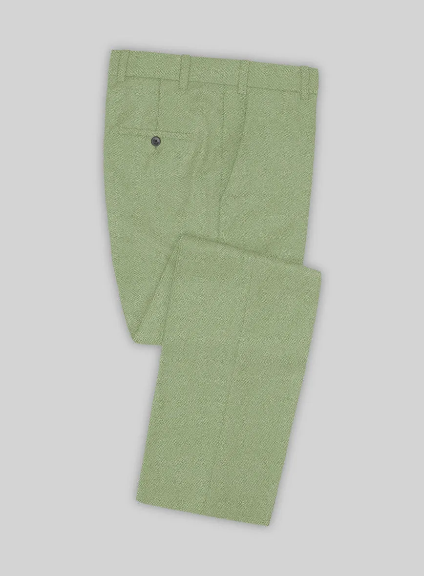 Naples Light Green Tweed Pants