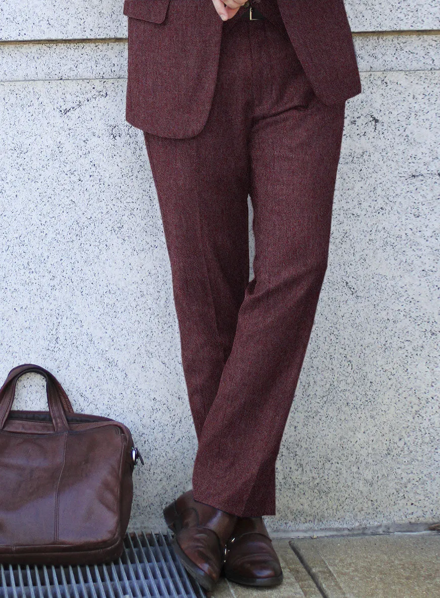 Naples Ramey Wine Tweed Pants