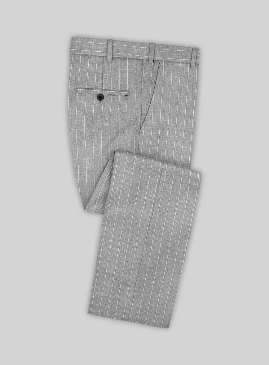 Napolean Genova Stripe Gray Wool Pants