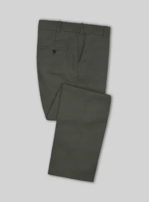 Napolean Stretch Olive Green Wool Pants