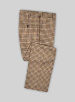 Noble Carmen Check Wool Silk Linen Pants