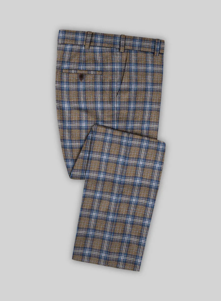 Noble Daniel Tartan Wool Silk Linen Pants