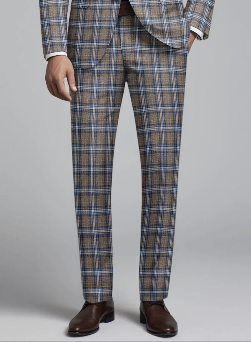 Noble Daniel Tartan Wool Silk Linen Pants