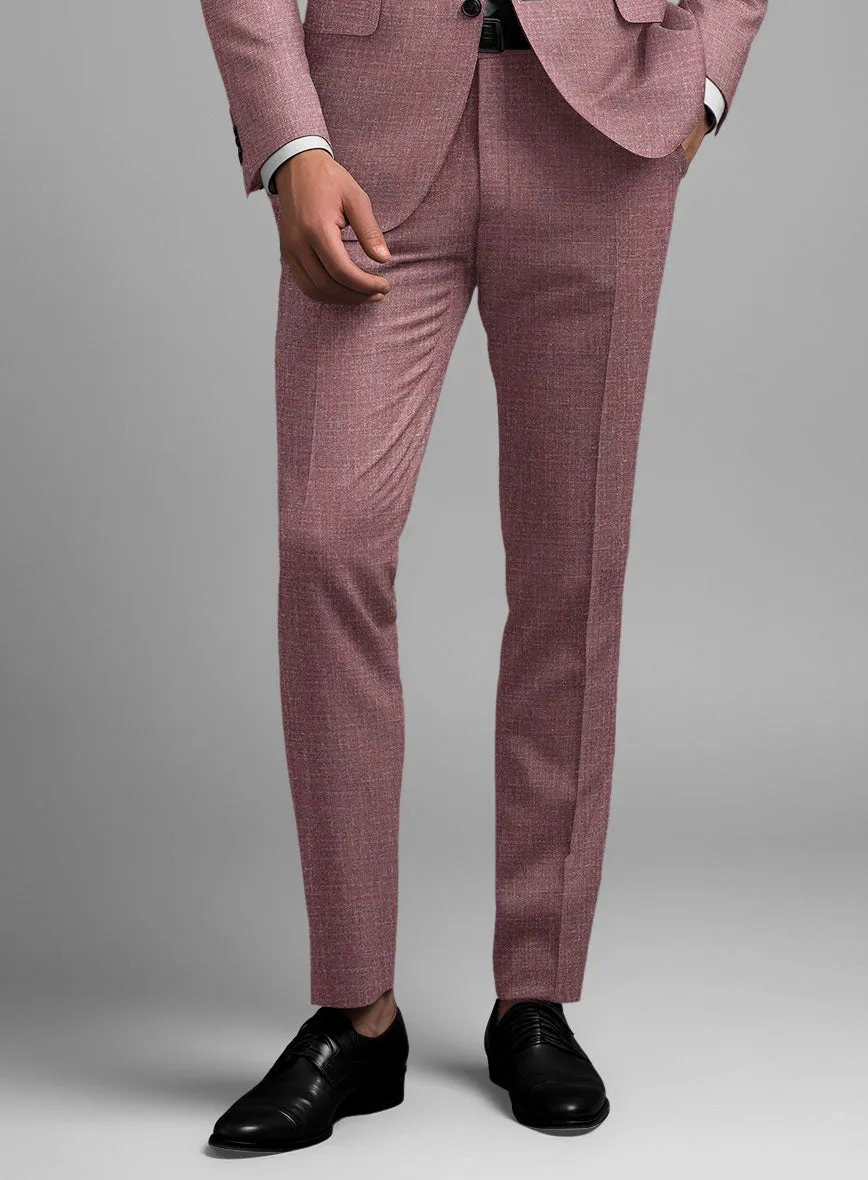 Noble Mauve Wool Silk Linen Pants