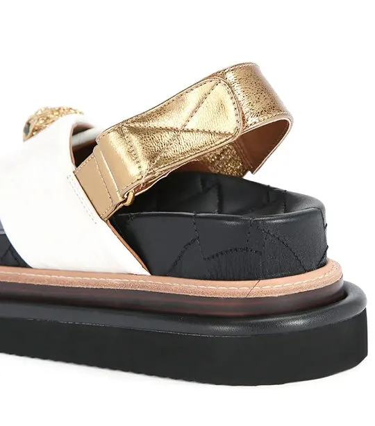 Orson Cross Strap Sandal Bone