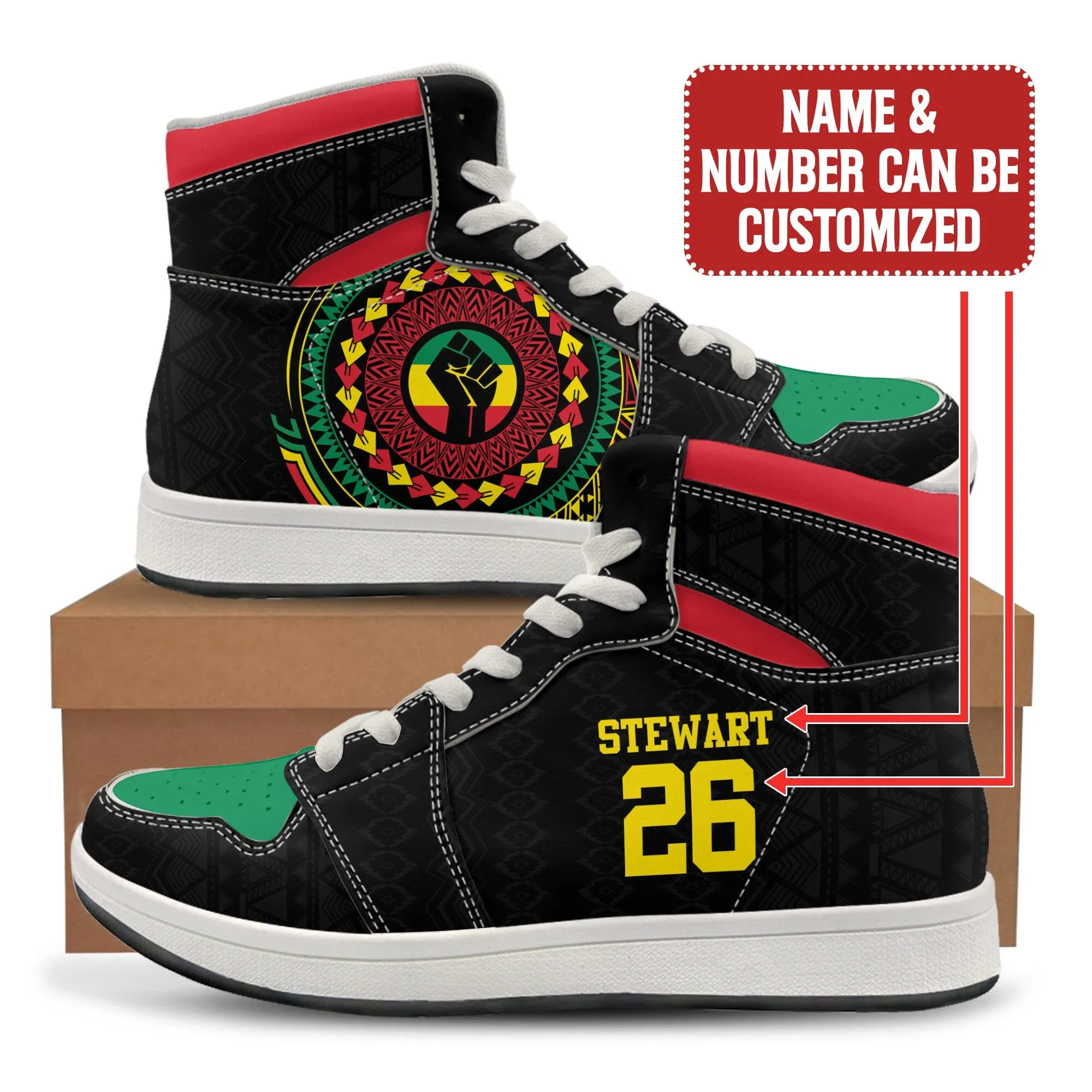 Personalized African Soul High Top Sneakers