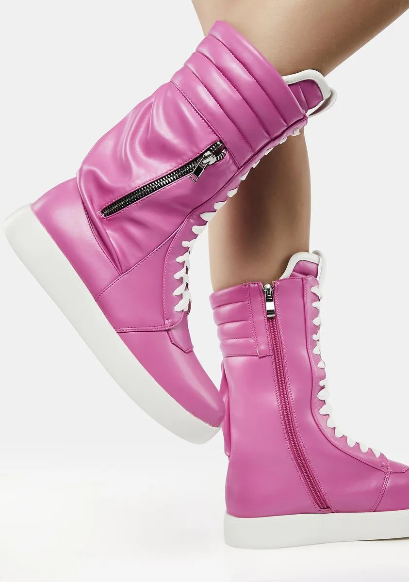 Pink Tony Ultra High Top Sneakers