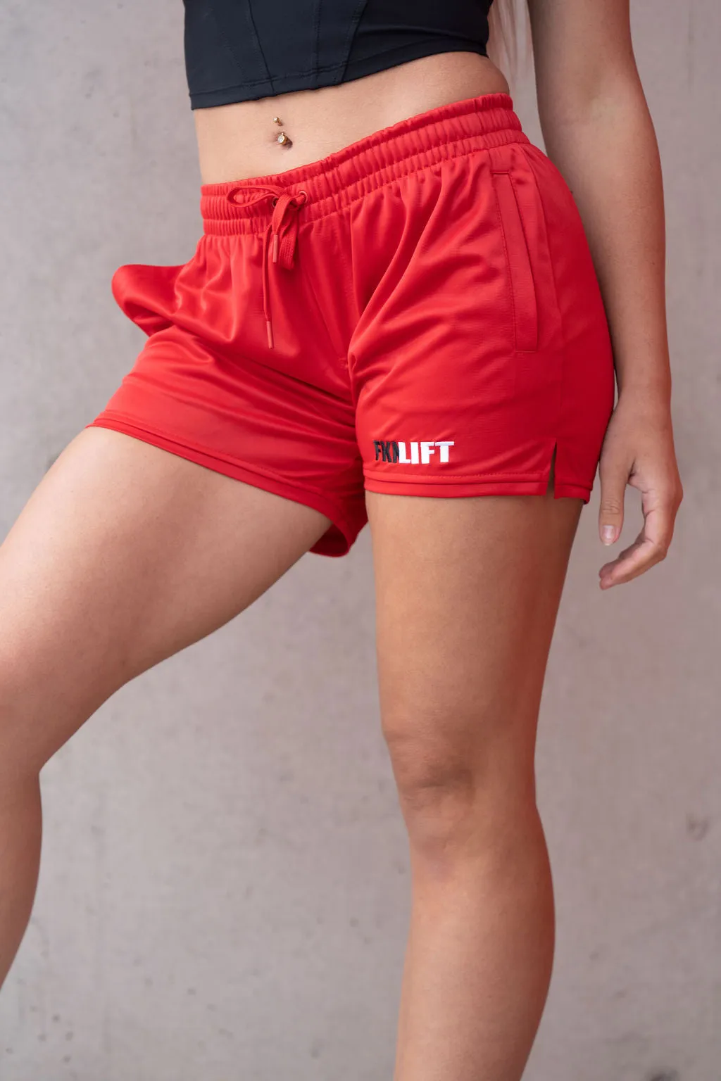 Power | Women's Gym Shorts | Red