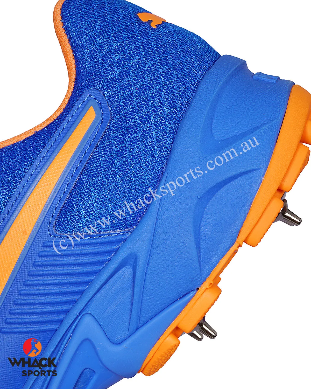 Puma 19.2 Cricket Shoes - Steel Spikes - Bluemazing/Orange Glow