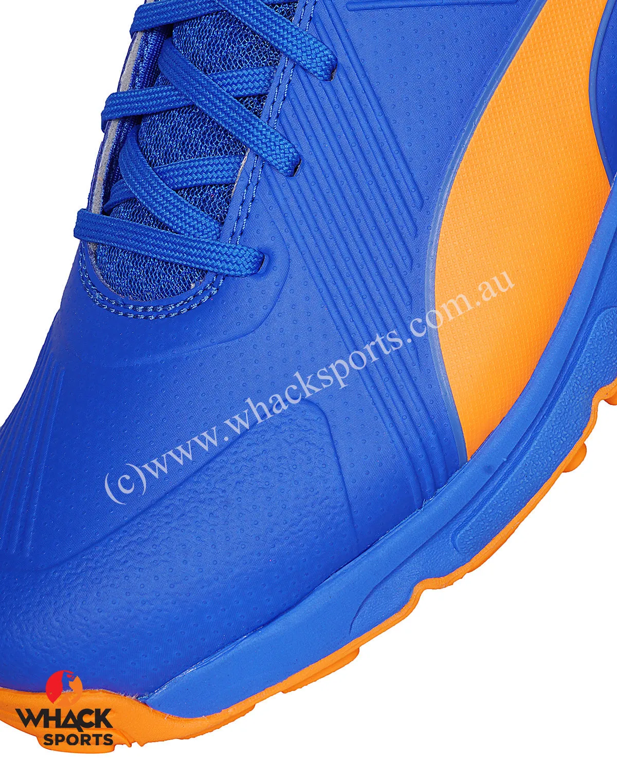 Puma 19.2 Cricket Shoes - Steel Spikes - Bluemazing/Orange Glow