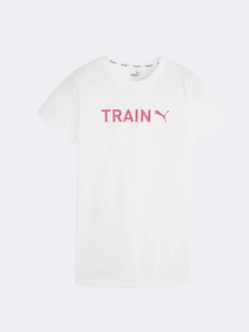 Puma Graphic Women Training T-Shirt White/Rose