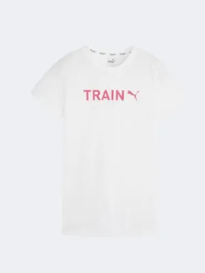 Puma Graphic Women Training T-Shirt White/Rose