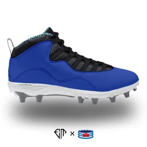 "Royal” Jordan 10 TD Mid Cleats