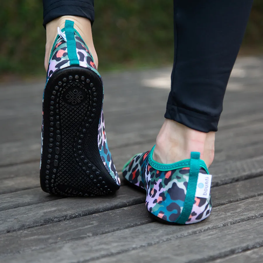 Rebounding Shoes | Green Leopard Soles