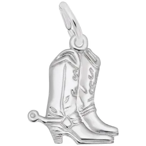 Rembrandt Charms - Flat Cowboy Boots with Spurs Charm - 376