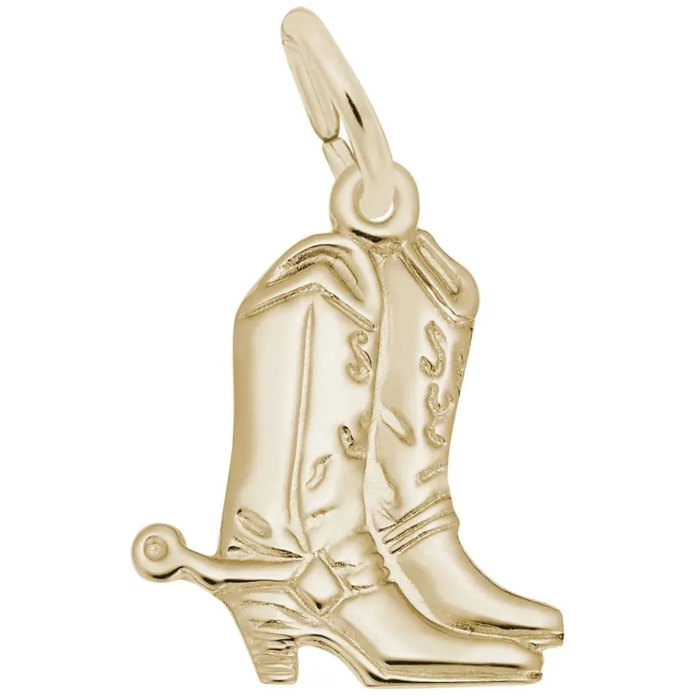 Rembrandt Charms - Flat Cowboy Boots with Spurs Charm - 376