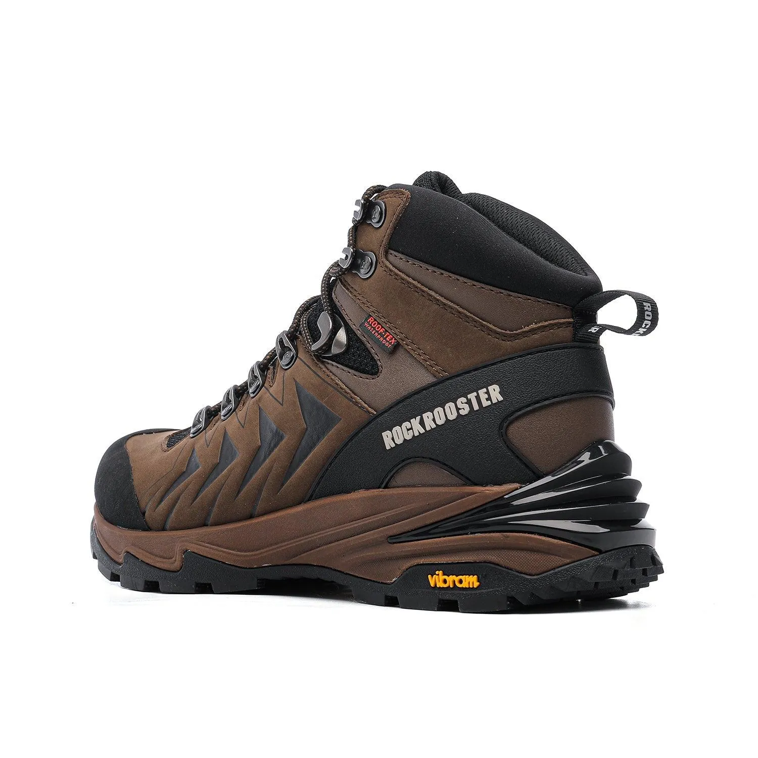 ROCKROOSTER Williamsburg Brown 6 Inch Waterproof Hiking Boots with