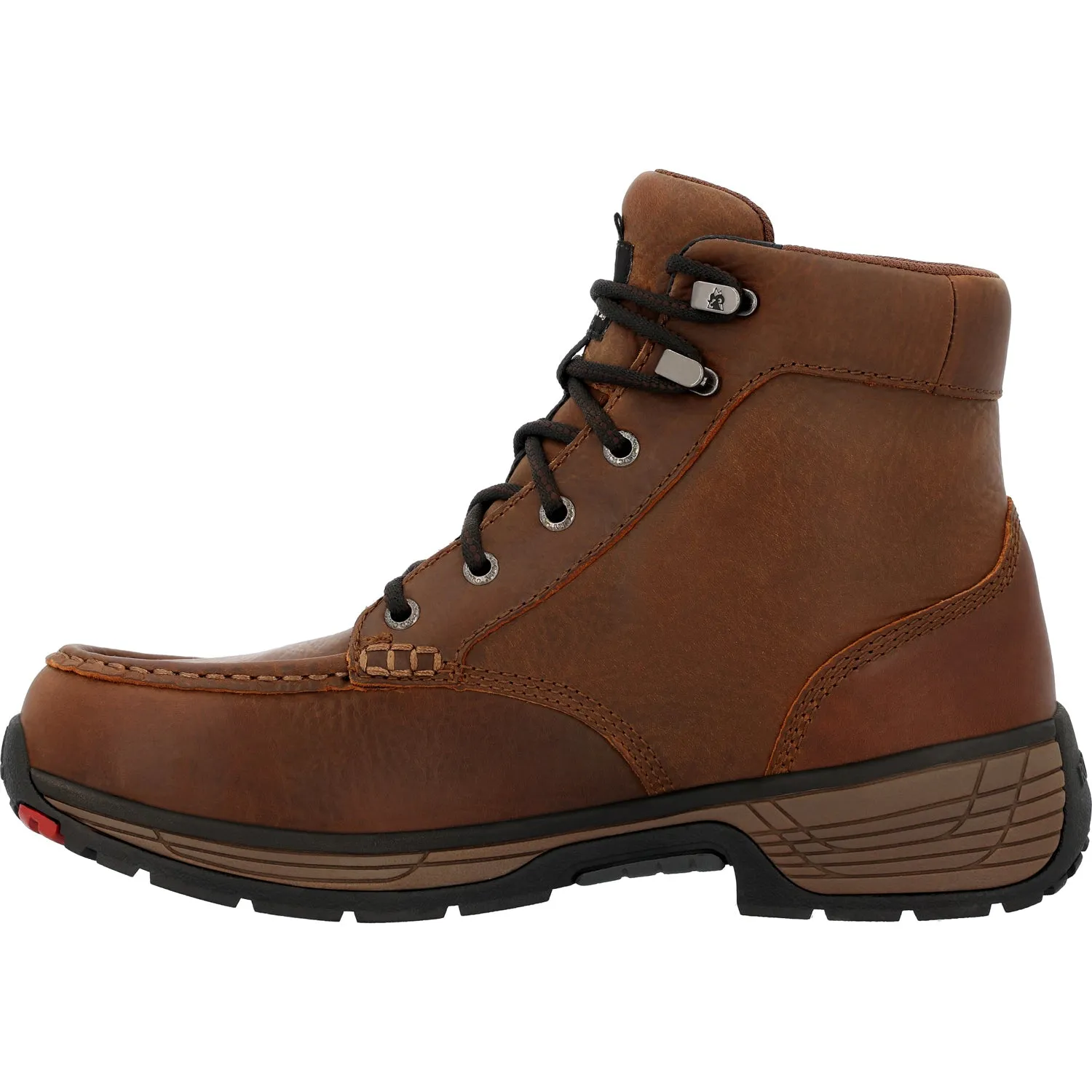 Rocky Mens Treadflex 6in WP Crazy Horse Leather Work Boots