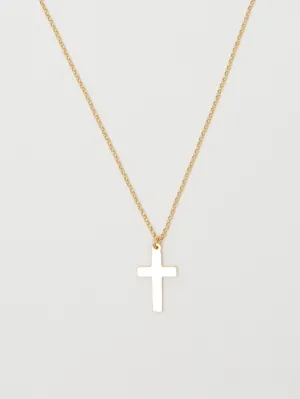 Roller Cross Necklace