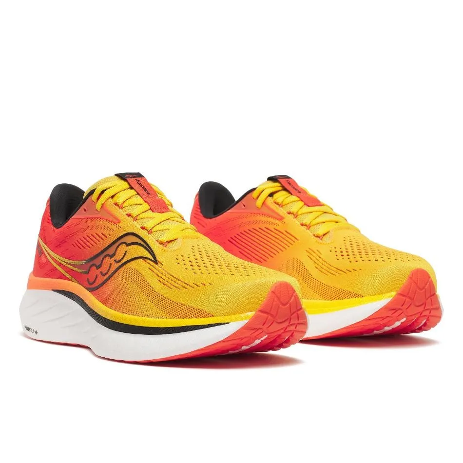 Saucony Men's Ride 18 Running Shoes in Pollen/Pepper SS25