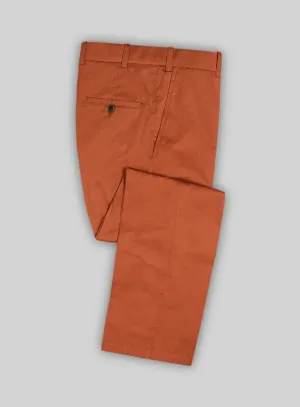 Scabal Burnt Orange Cashmere Cotton Pants