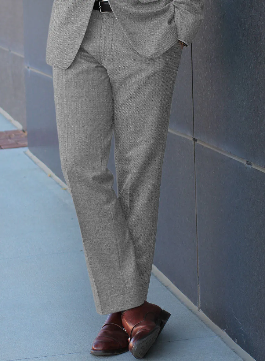 Scabal Jacobi Twill Gray Wool Pants