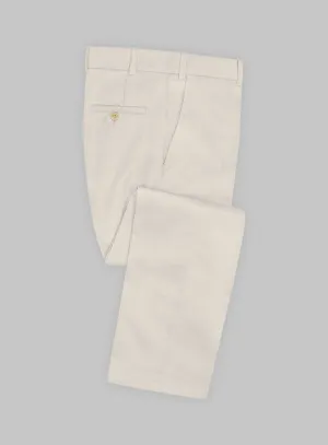 Scabal Light Beige Cashmere Cotton Pants