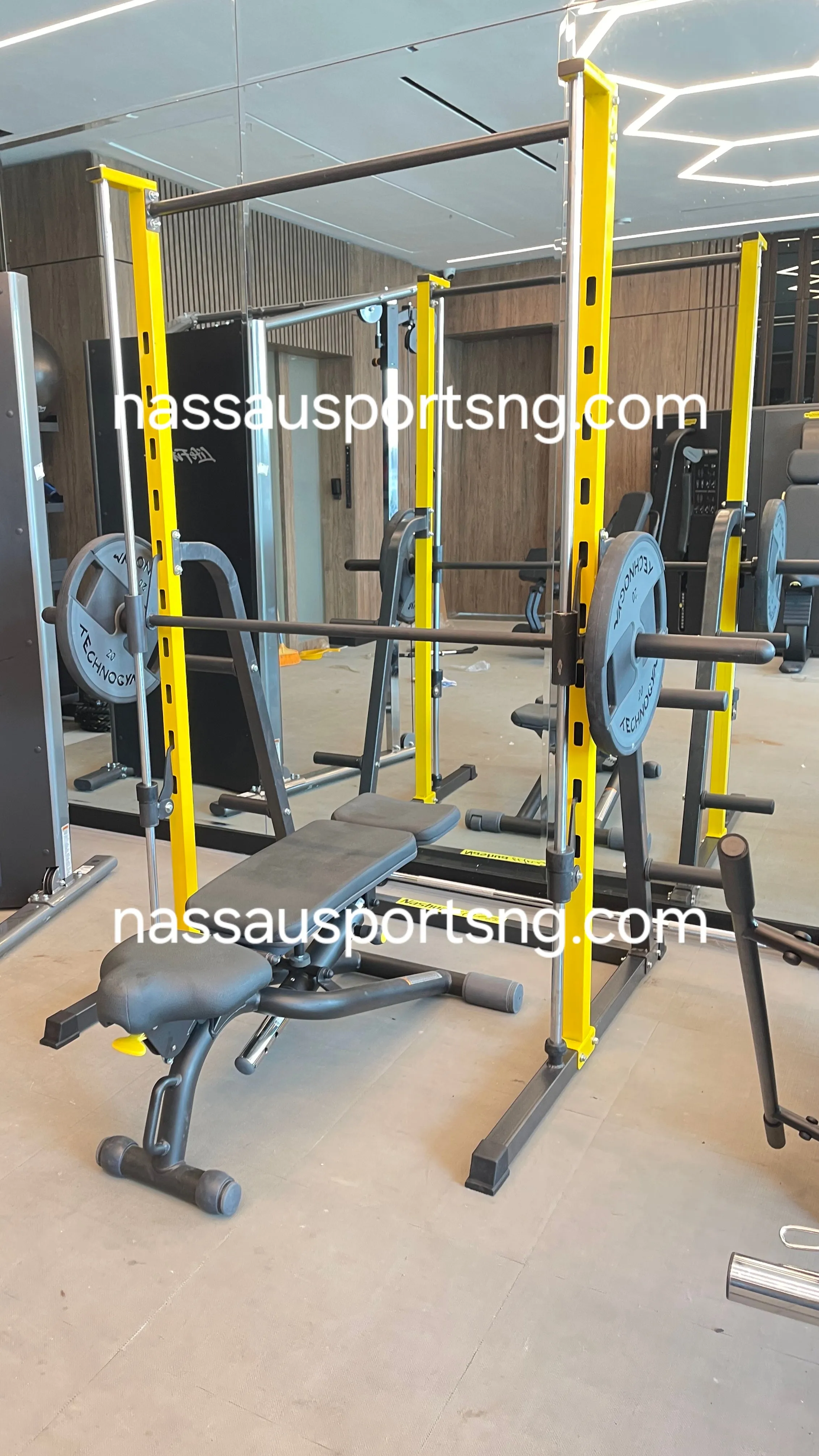 Semi commercial Smith Machine (Squat Rack) (Yellow)