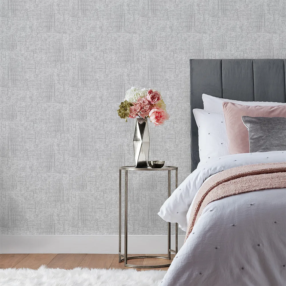 Serafina Vinyl Wallpaper Silver