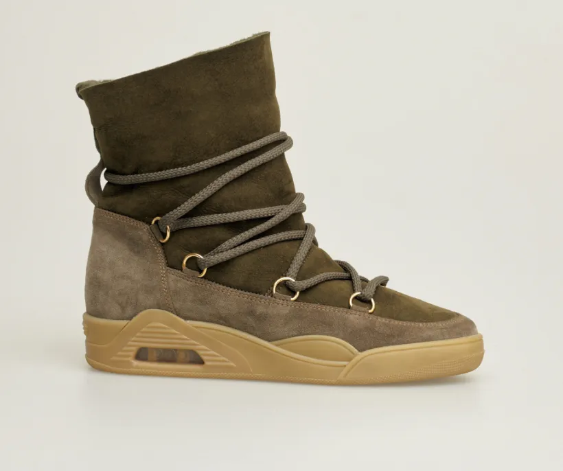 Serafini Khaki Military Moon Boot