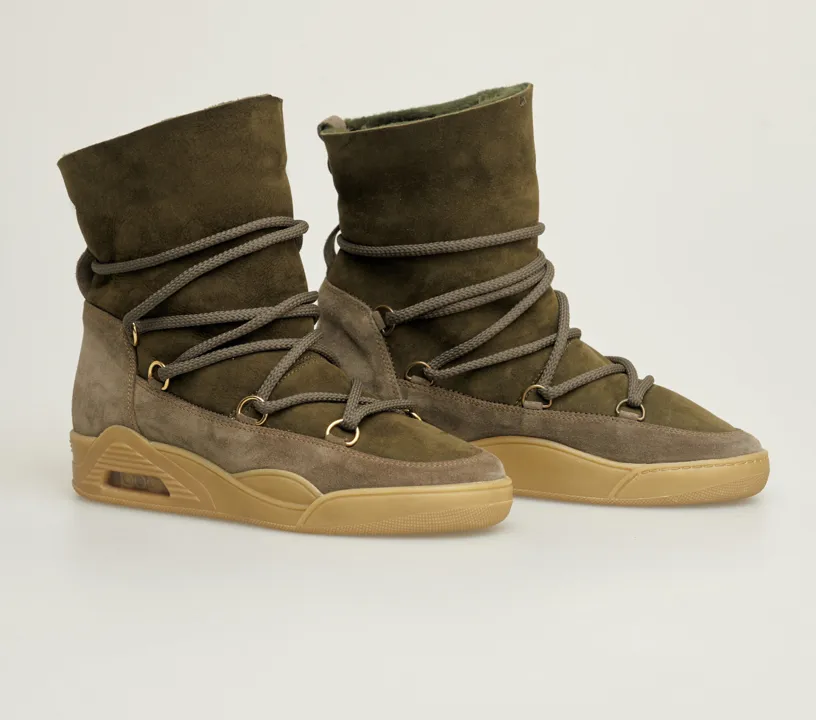 Serafini Khaki Military Moon Boot