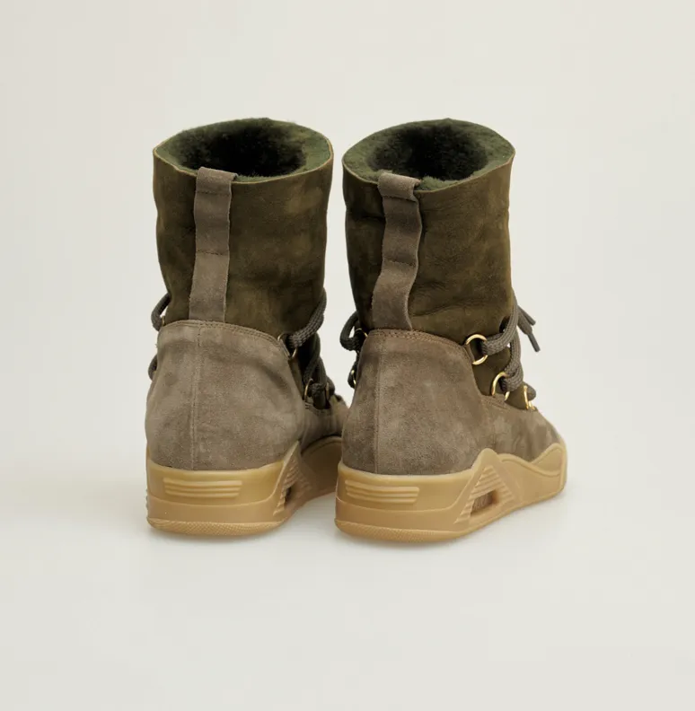 Serafini Khaki Military Moon Boot