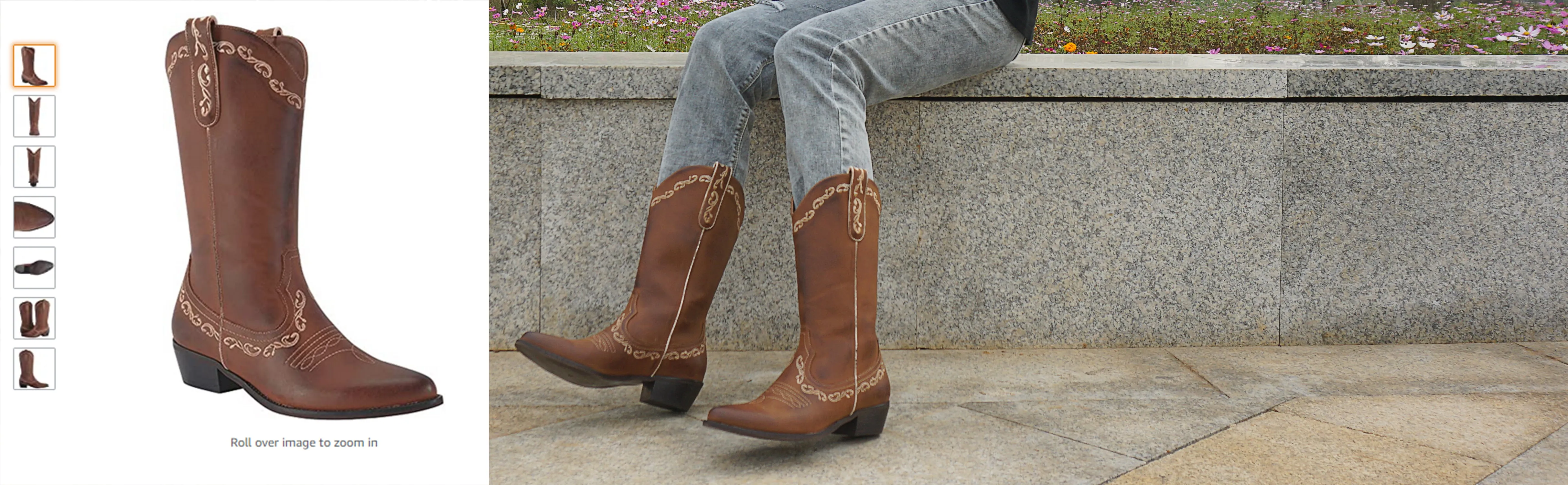 SheSole Western Cowgirl Cowboy Boots For Women