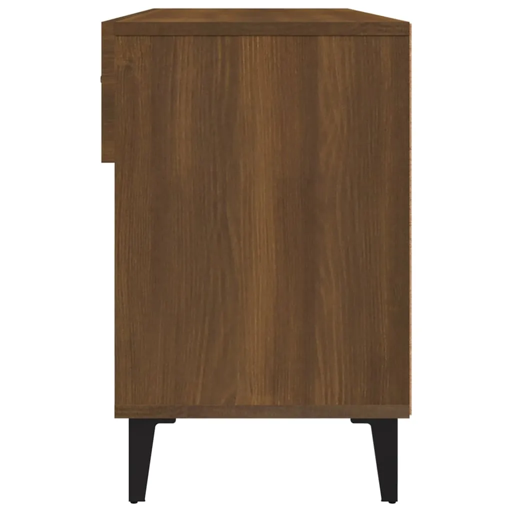 Shoe Cabinet Brown Oak 102x35x55 cm Engineered Wood