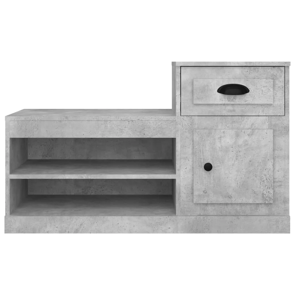 Shoe Cabinet Concrete Grey 100x42x60 cm Engineered Wood