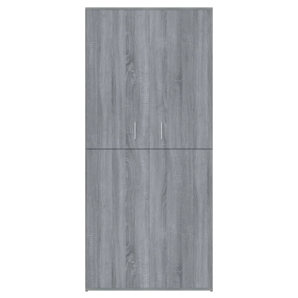 Shoe Cabinet Grey Sonoma 80x39x178 cm Engineered Wood