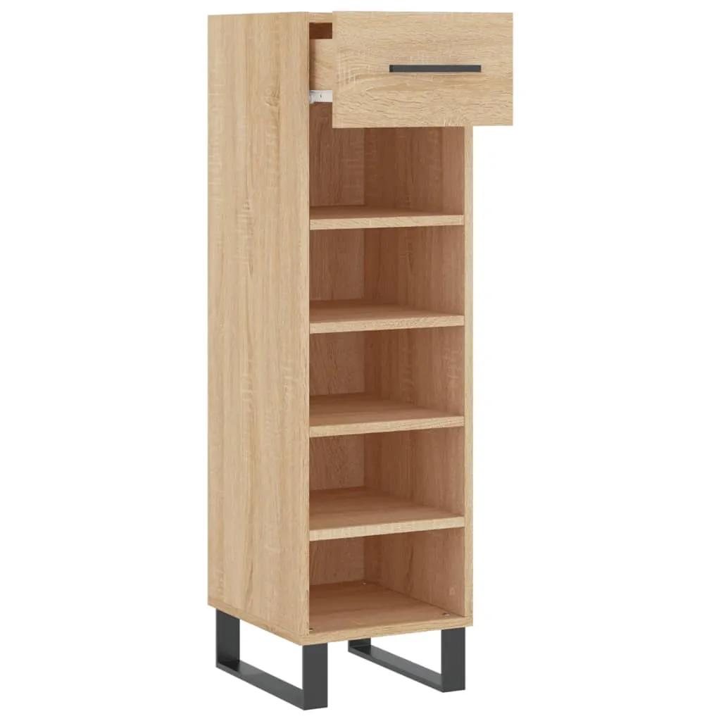 Shoe Cabinet Sonoma Oak 30x35x105 cm Engineered Wood