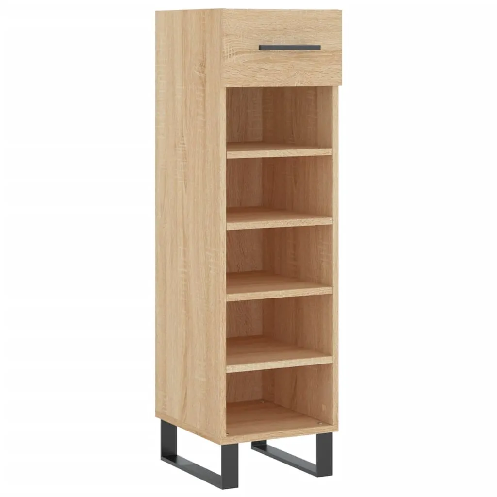 Shoe Cabinet Sonoma Oak 30x35x105 cm Engineered Wood