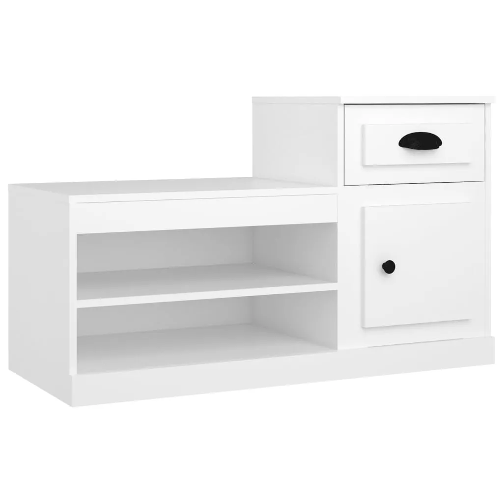 Shoe Cabinet White 100x42x60 cm Engineered Wood