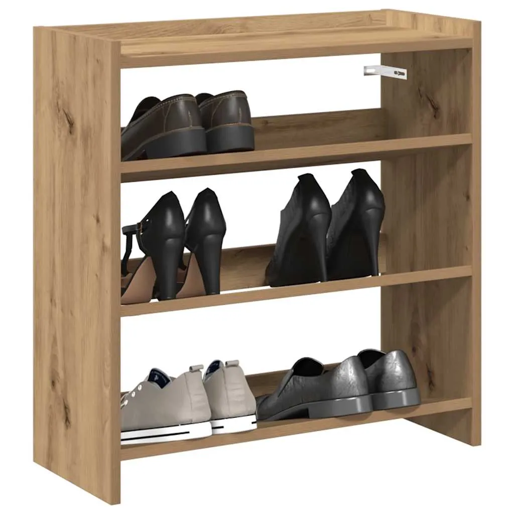 Shoe Rack Artisan Oak 60x25x62 cm Engineered Wood