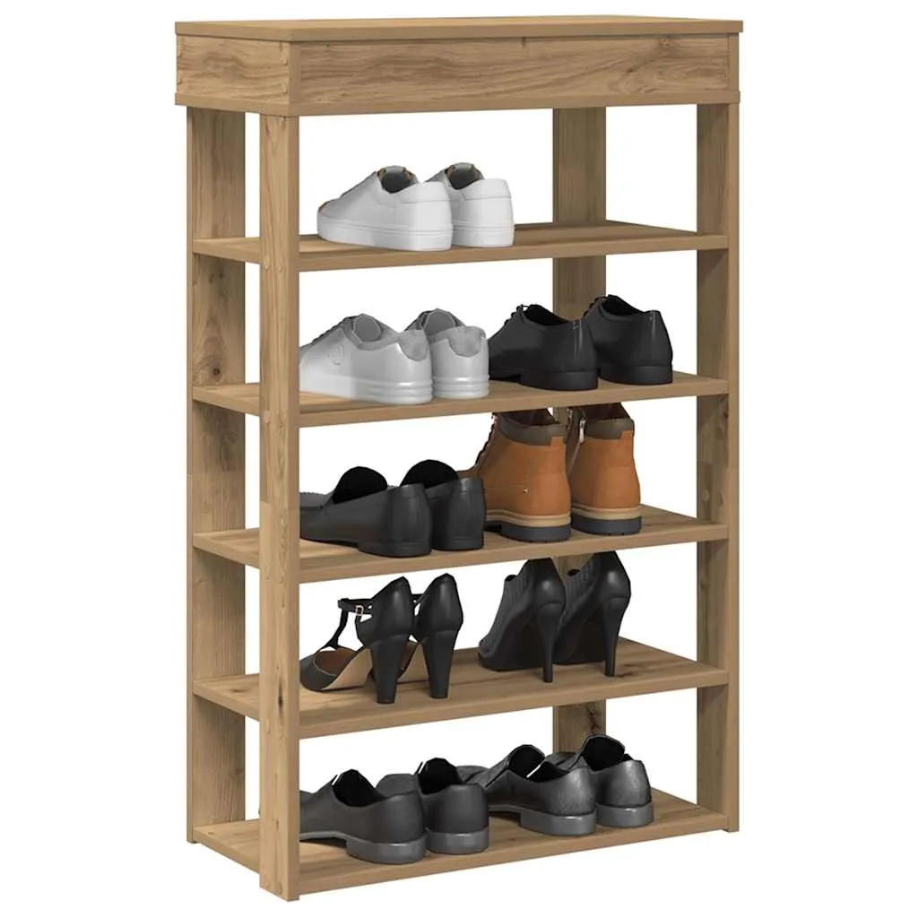 Shoe Rack Artisan Oak 60x30x98 cm Engineered Wood