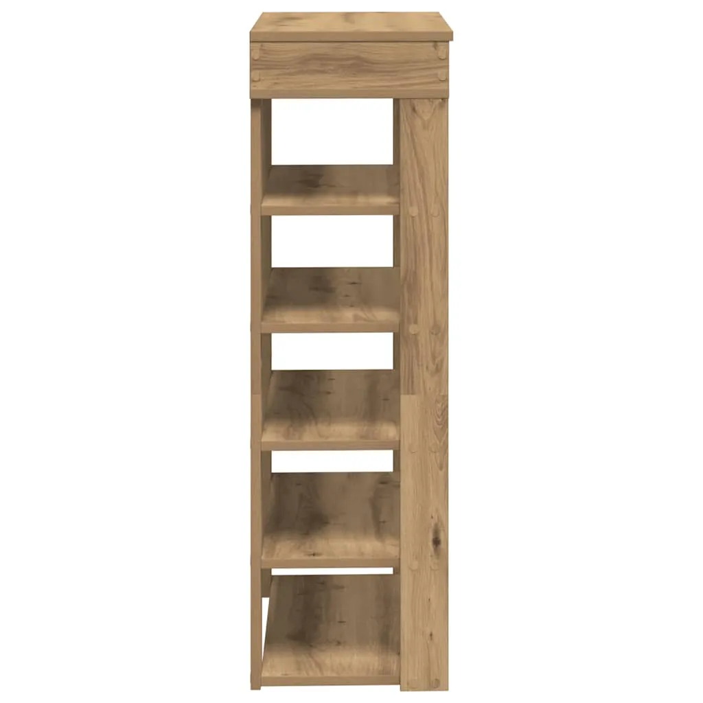 Shoe Rack Artisan Oak 60x30x98 cm Engineered Wood