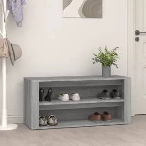 Shoe Rack Grey Sonoma 100x35x45 cm Engineered Wood