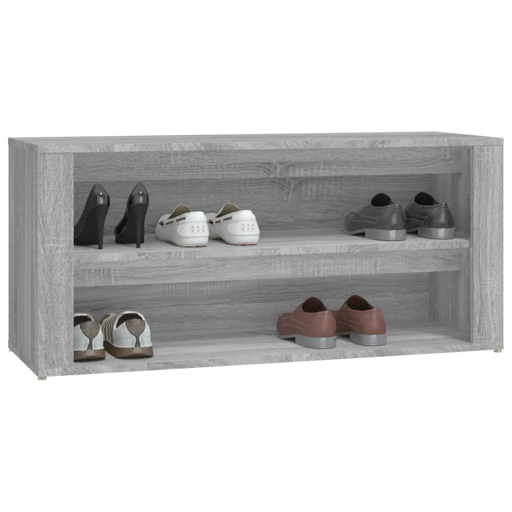 Shoe Rack Grey Sonoma 100x35x45 cm Engineered Wood