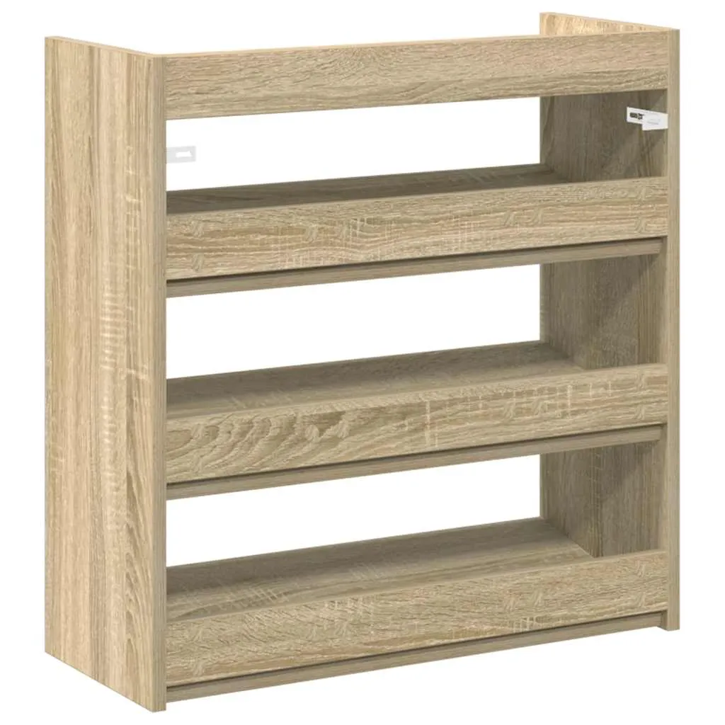 Shoe Rack Sonoma Oak 60x25x62 cm Engineered Wood