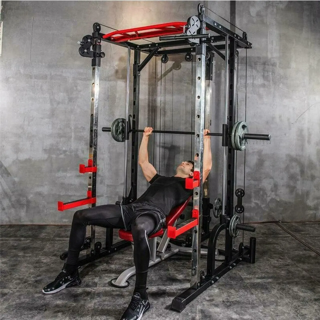 Smith Machine Elite with Dual Pulley System & Assembly (New 2024)