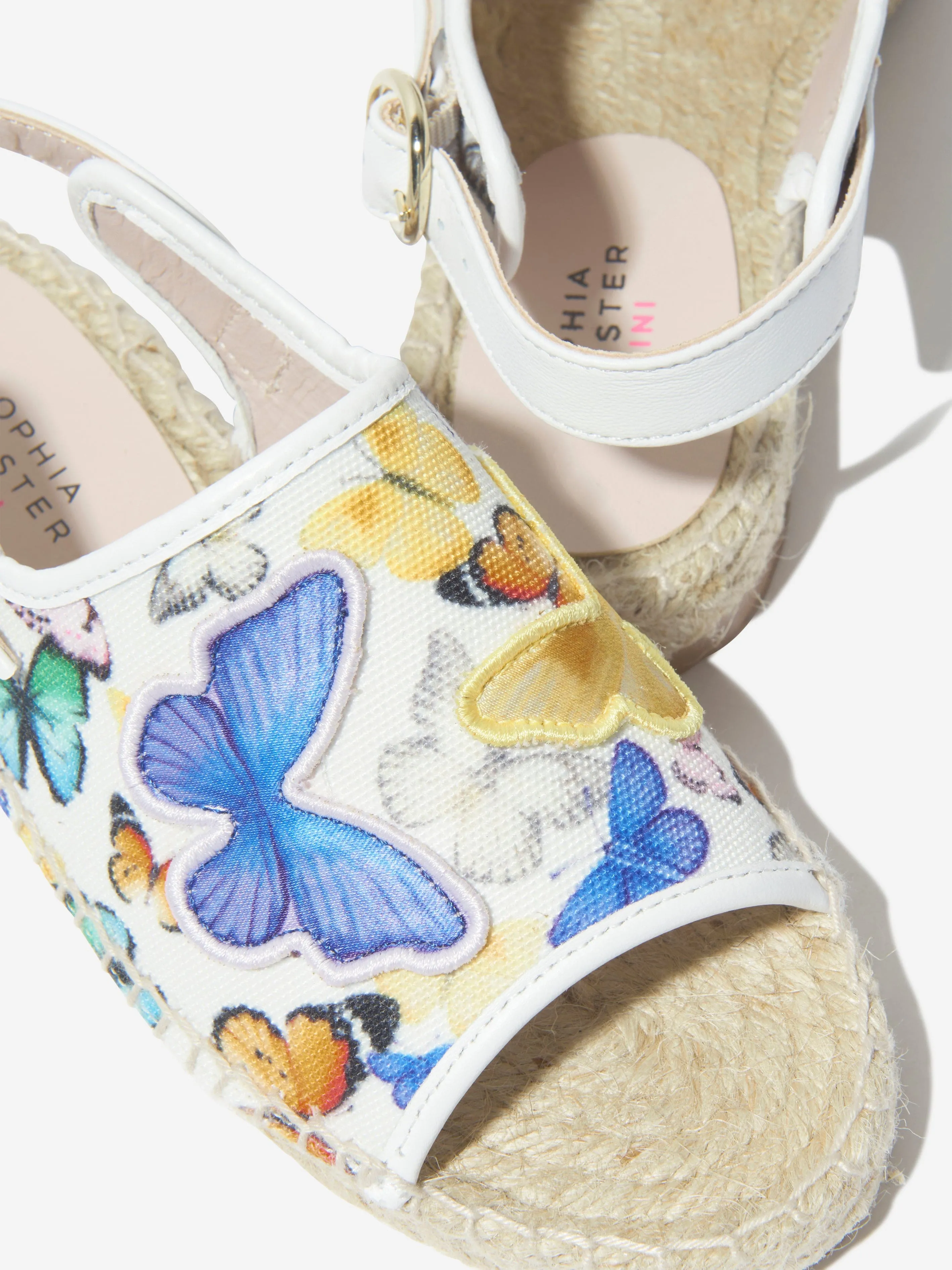 Sophia Webster Girls Riva Butterfly Espadrilles in White