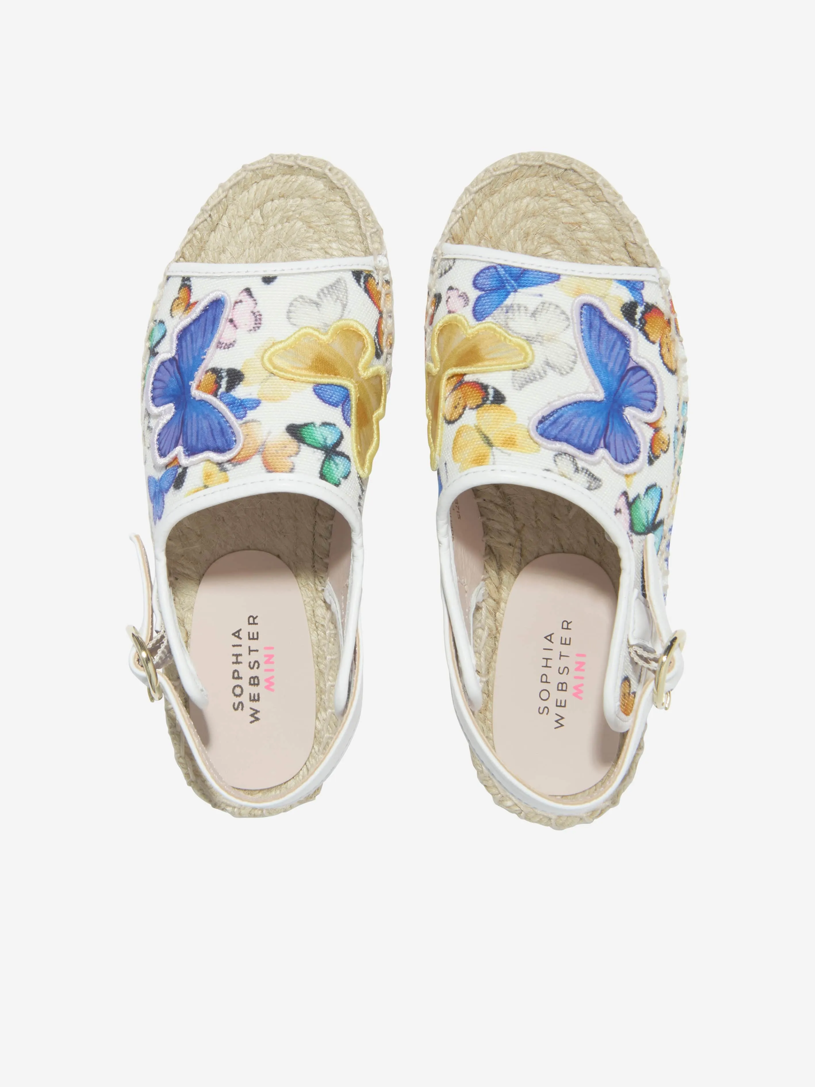 Sophia Webster Girls Riva Butterfly Espadrilles in White