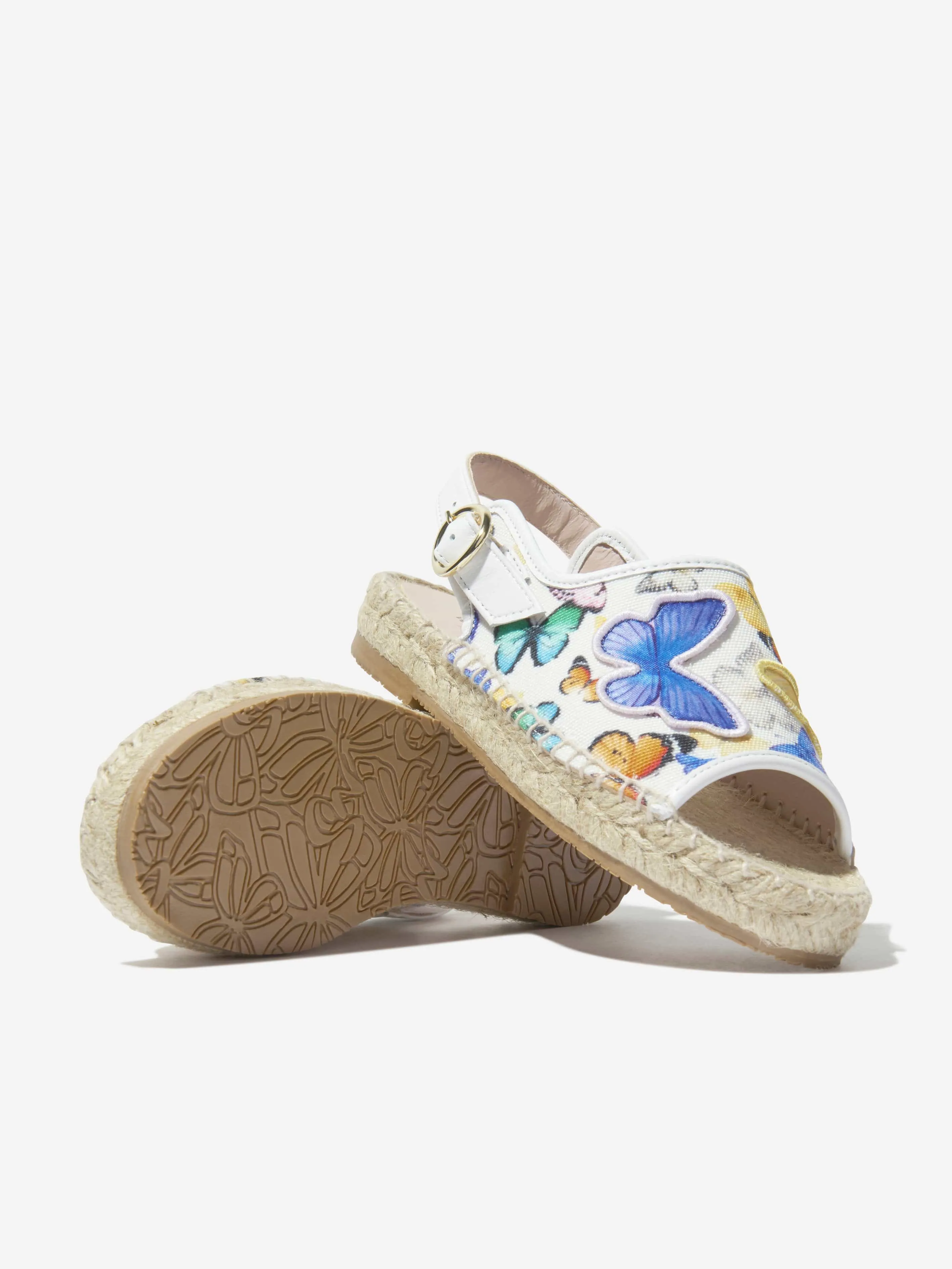 Sophia Webster Girls Riva Butterfly Espadrilles in White