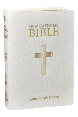 St. Joseph New Catholic Bible Bonded Leather White - GF60813W